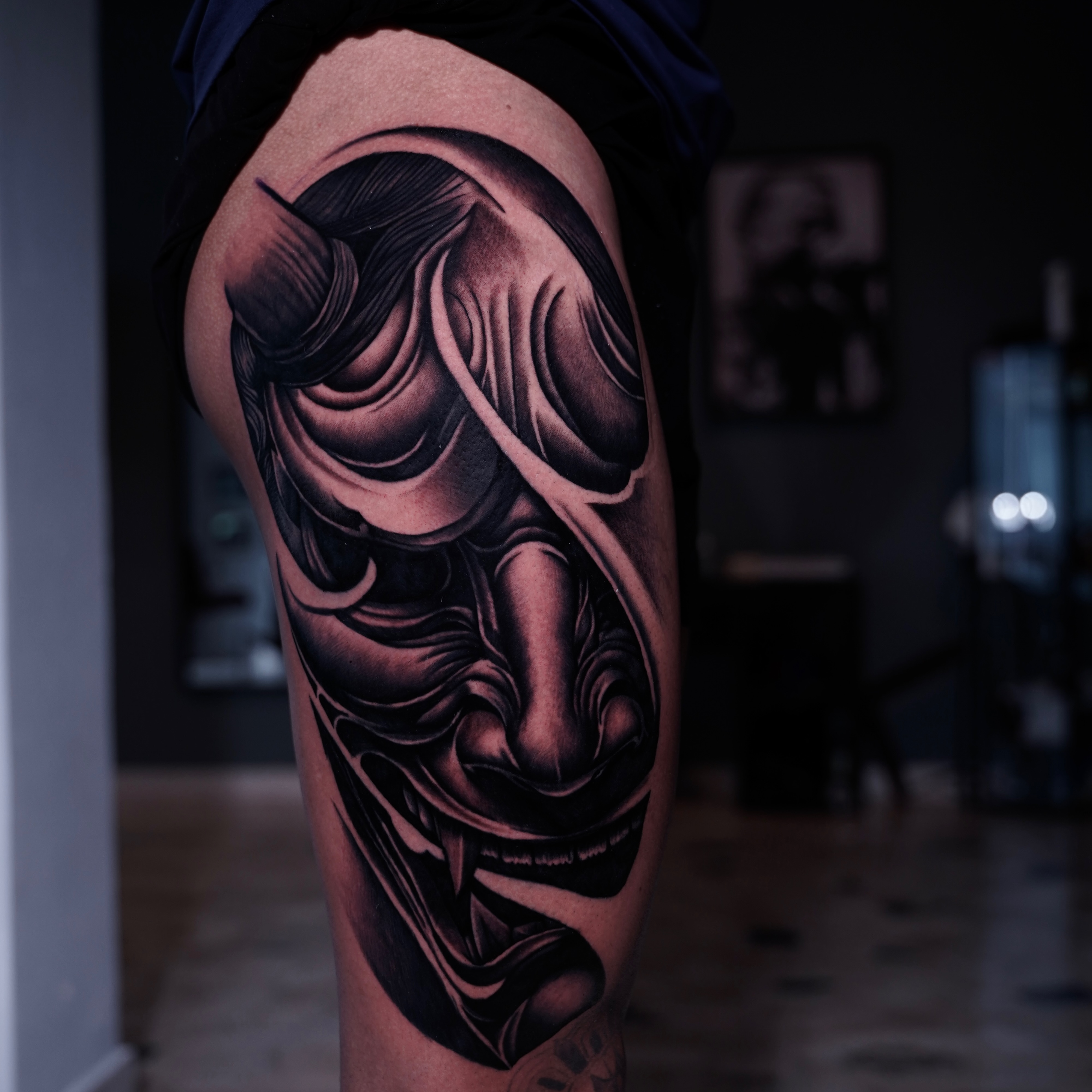 Máscara japonesa, trabajo de Jeffry Tatto